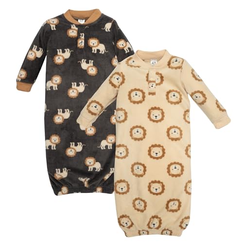 Image of Hudson Baby Unisex Baby Fleece Gowns