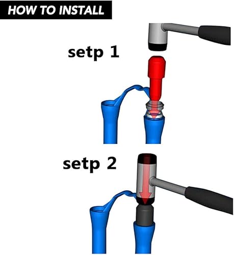 Miniatura 3 de HUIOP Herramienta de accionamiento de sello de horquilla, herramienta de instalación de sello de horquilla delantera de bicicleta, kit de