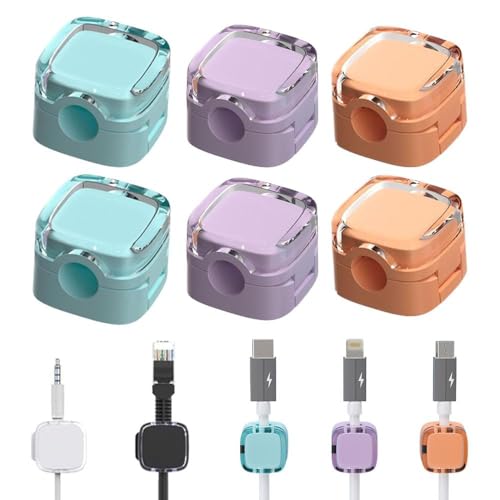 6 Stück Kabelhalter Selbstklebend, 2026 Magnetische Kabel Clips, Neue Ladekabel Magnetische Kabel Organizer Lagerung Halter, Kabel Organizer Selbstklebend für Schreibtisch (Kombinierte Installation)