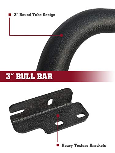 Tac Bull Bar Fits 2019-2023 Ford Ranger Truck Pickup 3” Texture Black Front Bumper Grille Guard Brush Guard Off Road Accessories #TOP4