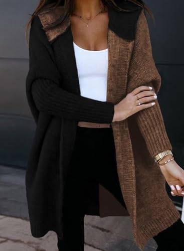 Image of Astylish Women 2026 Fall Clothes Outfits Hooded Knit Cardigan Sweaters