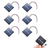 Lot de 6 Mini Panneaux Solaires 1,5V 0,65W   60x80mm   Idéal pour Projets DIY, Projets Scientifiques, Jouets, Chargeurs de Batteries et Kits d’Énergie Solaire Portables pour Énergie Renouvelable