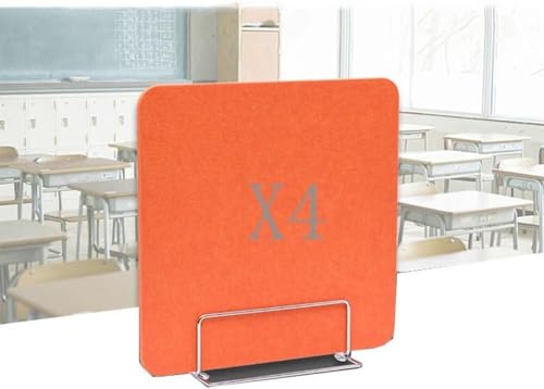 Cloison de bureau orange 40x40cm : séparation de table pour open space - 3