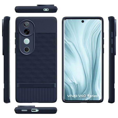 Image of Shockproof Case for Vivo V40 5G / V40 Pro 5G | Full Camera Protection | TPU Flexible Back Cover for Vivo V40 5G / V40 Pro 5G (Steel Blue)