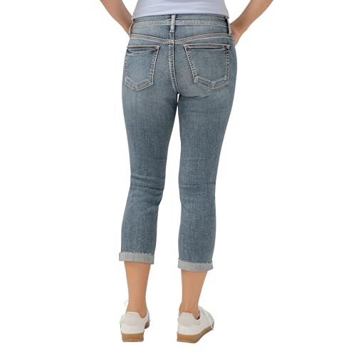 Silver Jeans Co. Women's Elyse Mid Rise Capri3