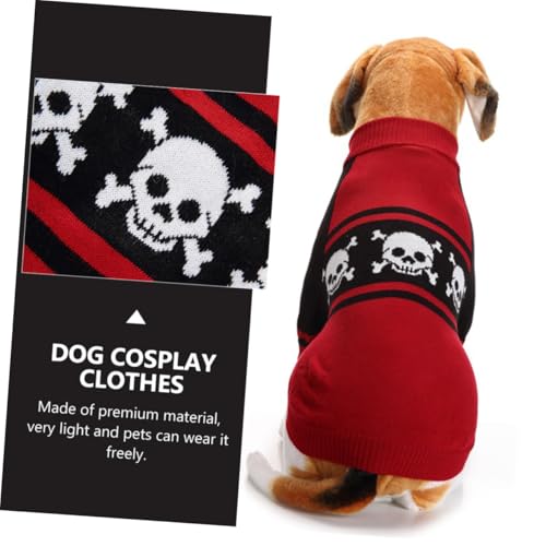 Disfraz para perro con patrón de calavera talla L miniatura 5