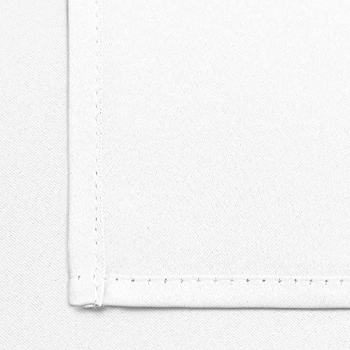 Yakamok Blackout Curtains Room Darkening Thermal Insulated Window Panels,Solid Grommet Top Drapes for Bedroom/Living Room(62Wx84L, Pure White, 2 Panels)