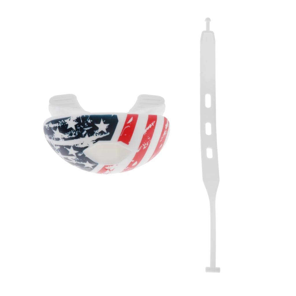 QSTDGVPW Mouthguard for Sports - Football, Boxing, And Hockey, USA Flag
