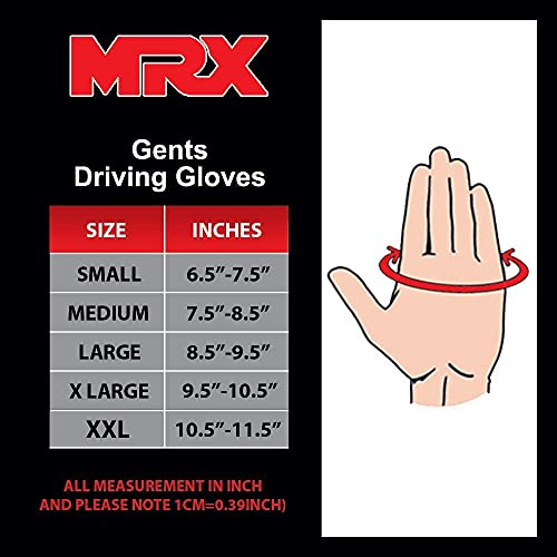 Image of MRX Driving Gloves Button Basic Soft Outdoor Glove Goat Leather Workout Full Finger, Black