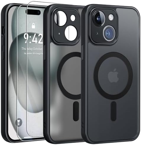 Coque Magnétique Transparente Pour IPhone 17 Avec 2 Verres Trempés - Protection Militaire Anti-choc Et écran Anti-espion - Compatible MagSafe
