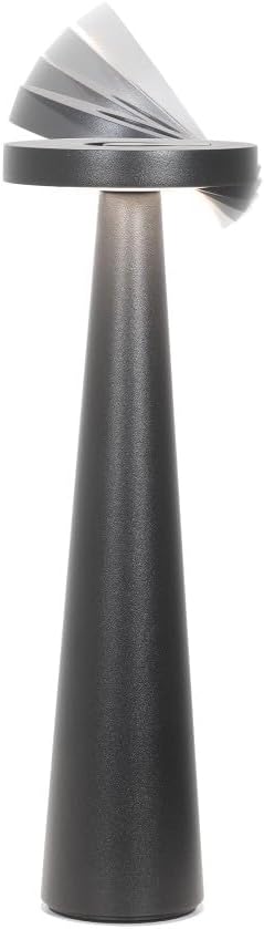 Zafferano, Angelina Lamp, Cordless Rechargeable Table Lamp with Touch Control and Adjustable Head, Suitable for Indoor, Dimmable, 2200-3000 K, Height 26 cm, Color White