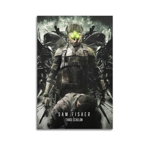 YDJKTRJKJK Póster decorativo de la lista negra de Splinter Cell para videojuegos, pintura en lienzo, póster de pared e impresión artística moderna para dormitorio familiar, pósteres de 30 x 45 cm