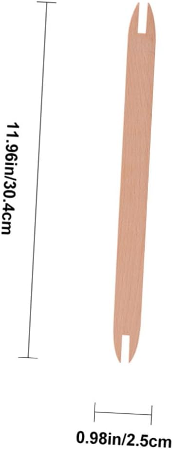 jojofuny 2pcs Natural Wooden Shuttles for Weaving DIY Tool for Knitted Crafts Beginner-Friendly Weaving Sticks for Scarves and Tapestry Making
