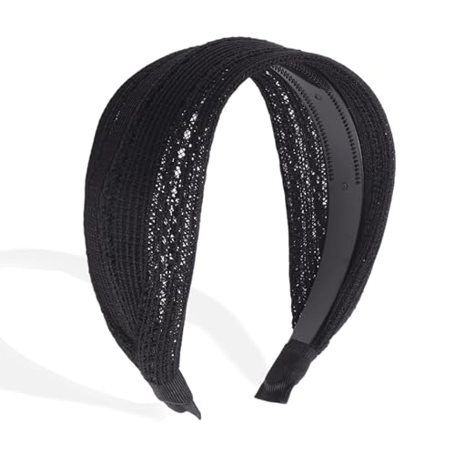 Bandeaux larges pour femmes bandeau noir extensible style bohème