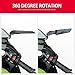 Compatible with Yamaha YZF R7 2021-2023 2024 2025/YZF R6 2017-2020 Motorcycle Accessories Black Rearview Mirrors 360° Rotatable Wind Wing Side Mirrors