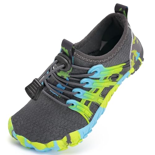 Water Shoes Kids Shoes Boys Swim Shoes for Beach Pool Water Sport Aqua Quick Dry BarefootGrey 29EU