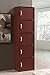 Hodedah 5 Door Bookcase Cabinet, MAHOGANY