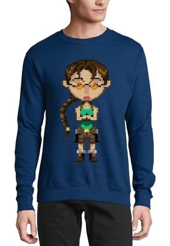 Pull en coton marine pour fille aux cheveux bruns en maille douce haut de gamme