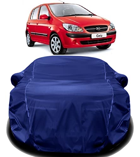 Image of AUCTIMO Hyundai Getz Car Cover Waterproof with Triple Stitched Fully Elastic Ultra Surface Body Protection (Navy Look)