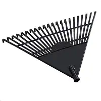 Vassoura Plastica Rastelo Ancinho 22 Dentes Para Grama Jardim Sem Cabo