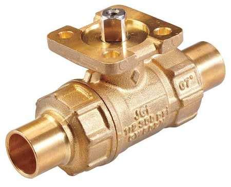 Johnson Controls VG1275BN Series VG1000 Sweat End Connection Valve, Stainless Steel Trim, Two-Way, 3/4" Size, 11.7 Cv, 200 psig Closeoff