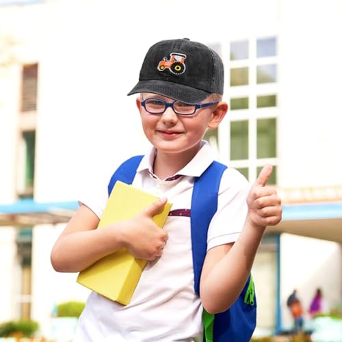 IhLux Kinder Baseball Cap, Cartoon Sonnenschutz Kappe, Schwarz, Unisex, 3-8 Jahre, Sommer, Baseball, Laufen, Radsport, 52-54 cm, 1 Stück