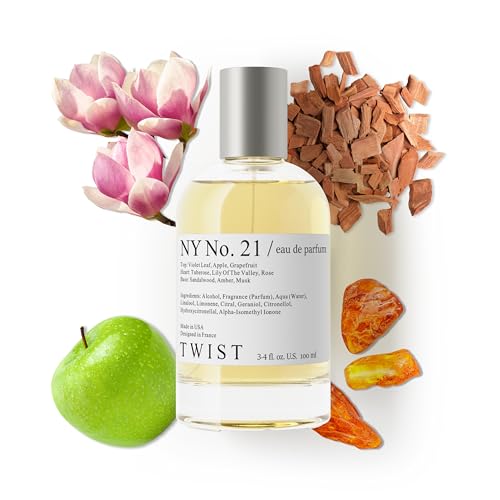 Twist NY No. 21 - Inspired by Be Delicious Donna K. New York, Long-Lasting Perfume for Women, Vegan, Clean Ingredients, Cucumber &amp; Grapefruit – Spray 100 ml | 3.4 fl. oz.