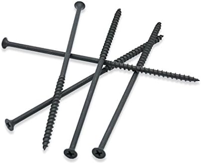 Qualihome #10 Coarse Thread Sharp Point Drywall Screw with Phillips Drive #2 Bugle Head, 1 Lb/Pound, Black, Ideal Screw For Drywall Sheetrock, Wood and More (6 Inch)