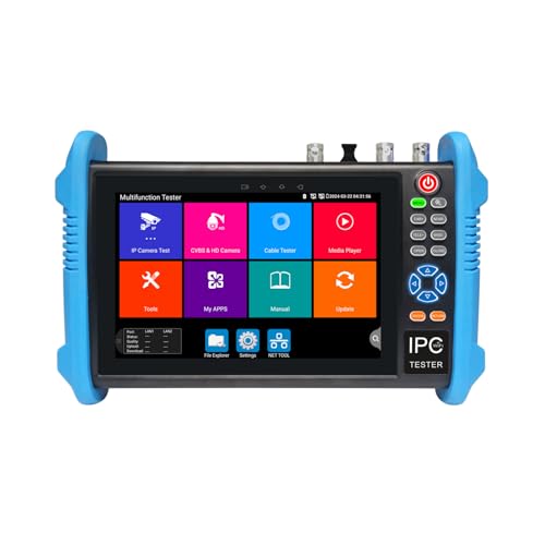 ETEKJOY IPC-9800ADHS-Plus CCTV IP&Analog Camera Tester Test 7-inch IPS Touch Screen Monitor CVBS Tester with HD-TVI/HD-CVI/AHD/SDI/POE++/WIFI/8G TF Card/8K H.265/HDMI in & Out/RJ45 TDR/Upgraded