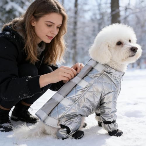 Traje de nieve para perros y ropa reflectante de invierno 3