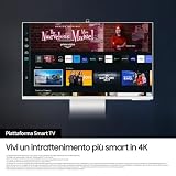 Samsung Smart Monitor M8 (S32CM801), Flat, 32", 3840x2160 (UHD 4K), Piattaforma Smart TV (Amazon Video, Netflix), Gaming Hub, Airplay, Mirroring, Office 365, Casse Integrate, WiFi, USB TypeC, Bianco - 8