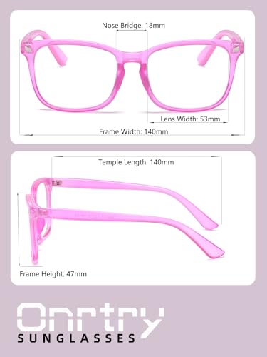 Image of Onrtry Non Prescription Glasses for Men Women Square Clear Lens Eyeglasses