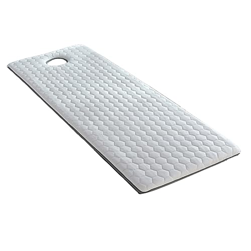 Cubrecolchón de espuma viscoelástica con agujeros transpirables, cuadrados, redondos, trapezoidales, para spa, opciones de grosor: 3, 4, 5, 6 cm, tamaño 75 x 185 cm, ideal para comodidad y apoyo
