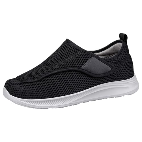 Baskets de marche rétro respirantes homme à fermeture tactile confort