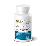 Raab Vitalfood® Glucosamin mit Vitamin C Kapseln (90 Stück), für eine normale Knorpelfunktion und eine normale Funktion der Knochen vegan, glutenfrei, 72 g