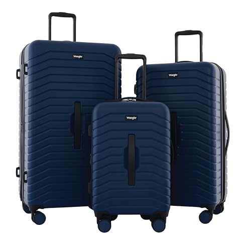Image of Wrangler Trunk Spinner Suitcase Set, Poseidon Blue, 3 Luggage Set