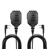Retevis Walkie Talkie Speaker Mic,IP54 Waterproof Shoulder Mic, Compatible with RT68 RT22 RT21 H-777 RT86 RT27 RT85 RB26 RB45 BAOFENG UV-5R 888S 5RM Kenwood Samcom Arcshell Two Way Radios (2 Pack)