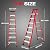 Ladder 8-Foot Fiberglass Step Ladder, 500-Pound Load Capacity, Type IAA, Folding Platform Ladders for Home (8 FT)