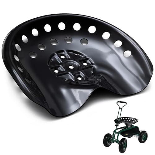 Image of MorningRo 1 Pcs Metal Tractor Seat Vintage Tractor Seat for Lawnmower, Forklift, Farm, Home or Bar Stool (Black)