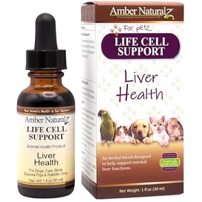 Amber NaturalZ Life Cell Support Herbal Supplement for Dogs, Cats, Birds, Rabbits, and Guinea Pigs | Supports Normal Liver Function and Lymphatic Health | Natural Aid for Detoxification 1 Fluid Ounce