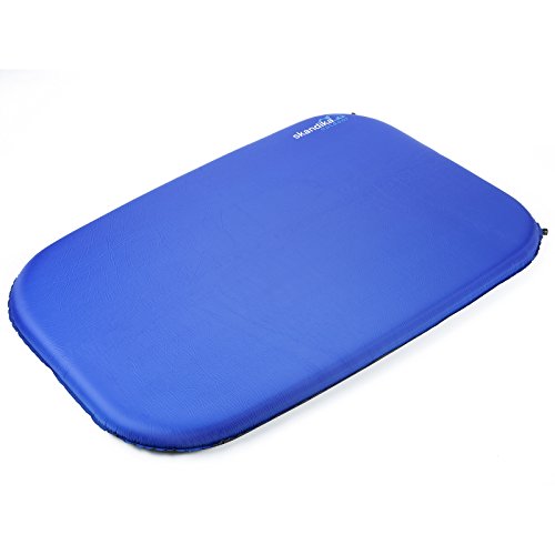 skandika Night Double Sleep Well 10 - Esterilla Auto-Inflable para Acampada, Color Azul, Talla Standard