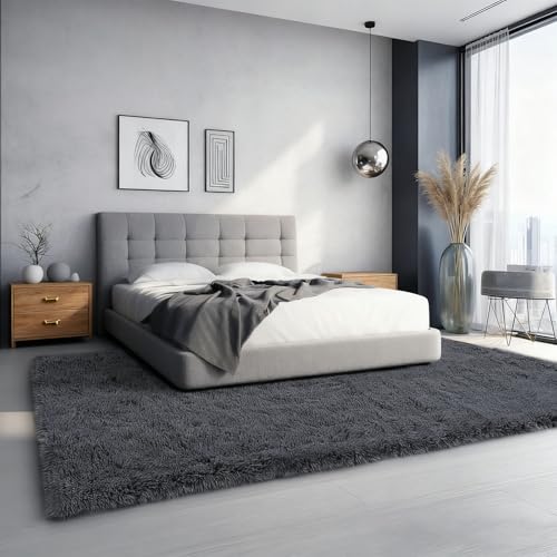 Tapis extérieur pour terrasse et balcon gris foncé lavable en machine - 3