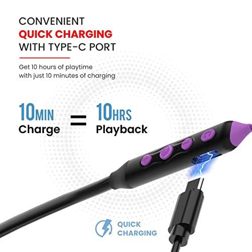 Image of Portronics Harmonics Z5 Wireless Bluetooth Stereo Headset with 33Hrs Playtime, Double EQ Mode, 14.2 mm Dynamic Drivers, Click Action Buttons(Purple)