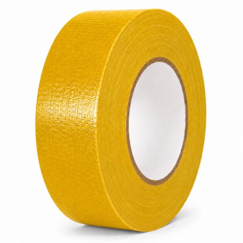 Image of GGR Supplies CDT-36 Ochre Yellow Cloth Duct Tape, 2 Inch x 60 Yards | Industrial Grade; Waterproof and UV Resistant; Clean Removal With No Sticky Residue; Repairs, Packaging, Bundling and Sealing