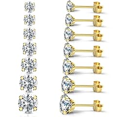Upgrade 7Pairs Bling Gold Earrings Set