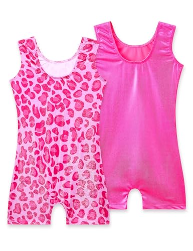 Image of 2 Pack Leotard for Girls Gymnastics Sparkly Sleeveless Unitards