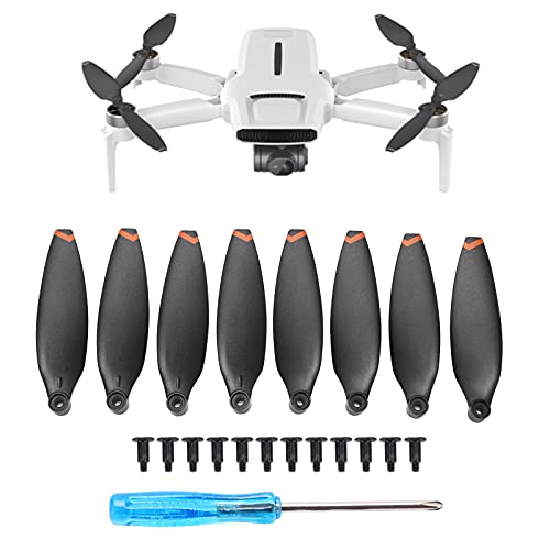 Image of Dilwe Mini Drone Propeller Set, 8 PCS /Set Low Noise Drone Propellers, Dynamic Balance Test, Propeller Blades Replacement Accessories for X8 Mini RC Drone Spare Parts(Orange)