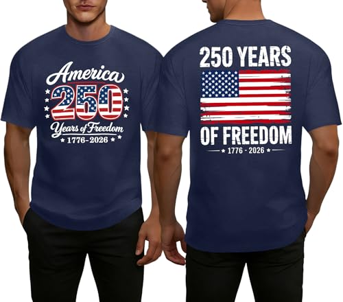 Image of Ithalt Men's American Flag Shirt 4th of July T-Shirt USA Patriotic Tee Shirt Independence Day Top