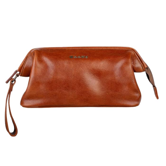 nomad necessities toiletry bag | genuine leather | solid pattern | travel-ready vanity case for men & women | minimal | genuine leather | stylish & durable | everyday use