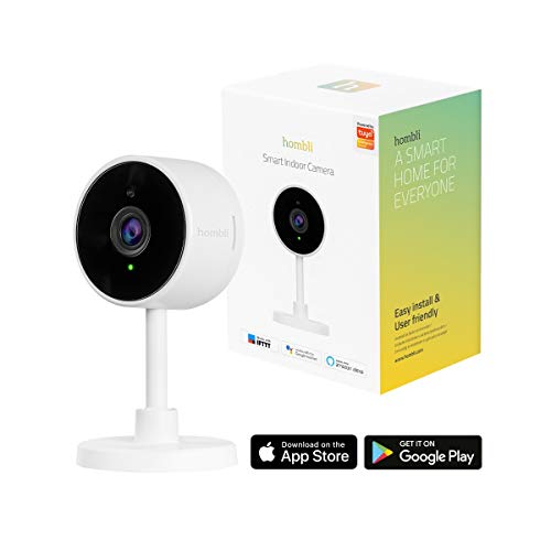Preisvergleich Produktbild Hombli Smart Indoor-Überwachungskamera (1080p Full HD, Bewegungserkennung, Nachtsicht, Gegensprechfunktion, kompatibel mit Alexa, Google Assistant & Siri, Fernsteuerung über kostenlose Hombli App)